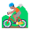 Person Mountain Biking Flat Medium Emoji from Fluent Emoji Flat Set