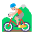 Person Mountain Biking Flat Medium Light Emoji from Fluent Emoji Flat Set