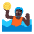 Person Playing Water Polo Flat Dark Emoji from Fluent Emoji Flat Set