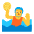 Person Playing Water Polo Flat Default Emoji from Fluent Emoji Flat Set