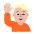 Person Raising Hand Flat Medium Light Emoji from Fluent Emoji Flat Set