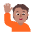 Person Raising Hand Flat Medium Emoji from Fluent Emoji Flat Set