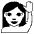 Person Raising Hand Emoji from EmojiTwo Black Set