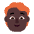 Person Red Hair Flat Dark Emoji from Fluent Emoji Flat Set