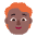 Person Red Hair Flat Medium Dark Emoji from Fluent Emoji Flat Set