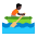 Person Rowing Boat Flat Dark Emoji from Fluent Emoji Flat Set
