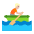 Person Rowing Boat Flat Medium Light Emoji from Fluent Emoji Flat Set
