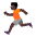 Person Running Flat Dark Emoji from Fluent Emoji Flat Set