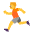 Person Running Flat Default Emoji from Fluent Emoji Flat Set