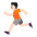 Person Running Flat Light Emoji from Fluent Emoji Flat Set