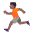 Person Running Flat Medium Dark Emoji from Fluent Emoji Flat Set