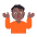 Person Shrugging Flat Medium Dark Emoji from Fluent Emoji Flat Set