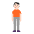Person Standing Flat Light Emoji from Fluent Emoji Flat Set