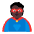 Person Superhero Flat Dark Emoji from Fluent Emoji Flat Set
