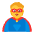 Person Superhero Flat Default Emoji from Fluent Emoji Flat Set