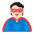Person Superhero Flat Light Emoji from Fluent Emoji Flat Set