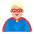 Person Superhero Flat Medium Light Emoji from Fluent Emoji Flat Set