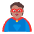 Person Superhero Flat Medium Emoji from Fluent Emoji Flat Set