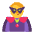 Person Supervillain Flat Default Emoji from Fluent Emoji Flat Set