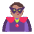 Person Supervillain Flat Medium Emoji from Fluent Emoji Flat Set