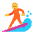 Person Surfing Flat Default Emoji from Fluent Emoji Flat Set
