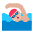 Person Swimming Flat Medium Light Emoji from Fluent Emoji Flat Set
