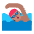 Person Swimming Flat Medium Emoji from Fluent Emoji Flat Set