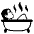 Person Taking Bath Emoji from EmojiTwo Black Set