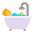 Person Taking Bath Flat Default Emoji from Fluent Emoji Flat Set