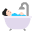 Person Taking Bath Flat Light Emoji from Fluent Emoji Flat Set
