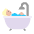 Person Taking Bath Flat Medium Light Emoji from Fluent Emoji Flat Set
