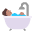 Person Taking Bath Flat Medium Emoji from Fluent Emoji Flat Set