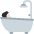 Person Taking Bath Light Skin Tone Emoji from Twemoji Set