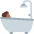 Person Taking Bath Medium Dark Skin Tone Emoji from Twemoji Set