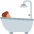 Person Taking Bath Medium Skin Tone Emoji from Twemoji Set