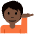 Person Tipping Hand Dark Skin Tone Emoji from Twemoji Set