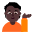 Person Tipping Hand Flat Dark Emoji from Fluent Emoji Flat Set