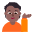 Person Tipping Hand Flat Medium Dark Emoji from Fluent Emoji Flat Set