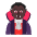 Person Vampire Flat Dark Emoji from Fluent Emoji Flat Set
