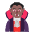 Person Vampire Flat Medium Dark Emoji from Fluent Emoji Flat Set