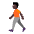 Person Walking Flat Dark Emoji from Fluent Emoji Flat Set