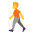 Person Walking Flat Default Emoji from Fluent Emoji Flat Set