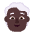 Person White Hair Flat Dark Emoji from Fluent Emoji Flat Set