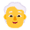 Person White Hair Flat Default Emoji from Fluent Emoji Flat Set