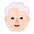 Person White Hair Flat Light Emoji from Fluent Emoji Flat Set