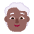 Person White Hair Flat Medium Dark Emoji from Fluent Emoji Flat Set