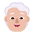 Person White Hair Flat Medium Light Emoji from Fluent Emoji Flat Set
