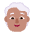 Person White Hair Flat Medium Emoji from Fluent Emoji Flat Set