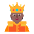Person With Crown Flat Medium Dark Emoji from Fluent Emoji Flat Set