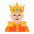 Person With Crown Flat Medium Light Emoji from Fluent Emoji Flat Set